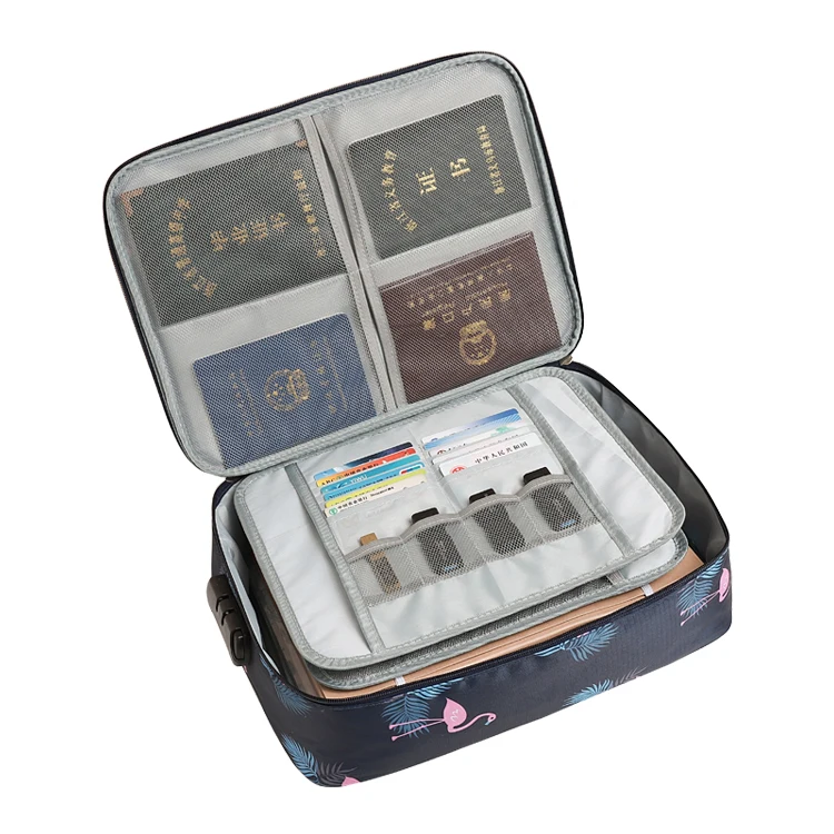 Double Layer Coded Polyester Bag For Document Organizer Travel Storage Bag