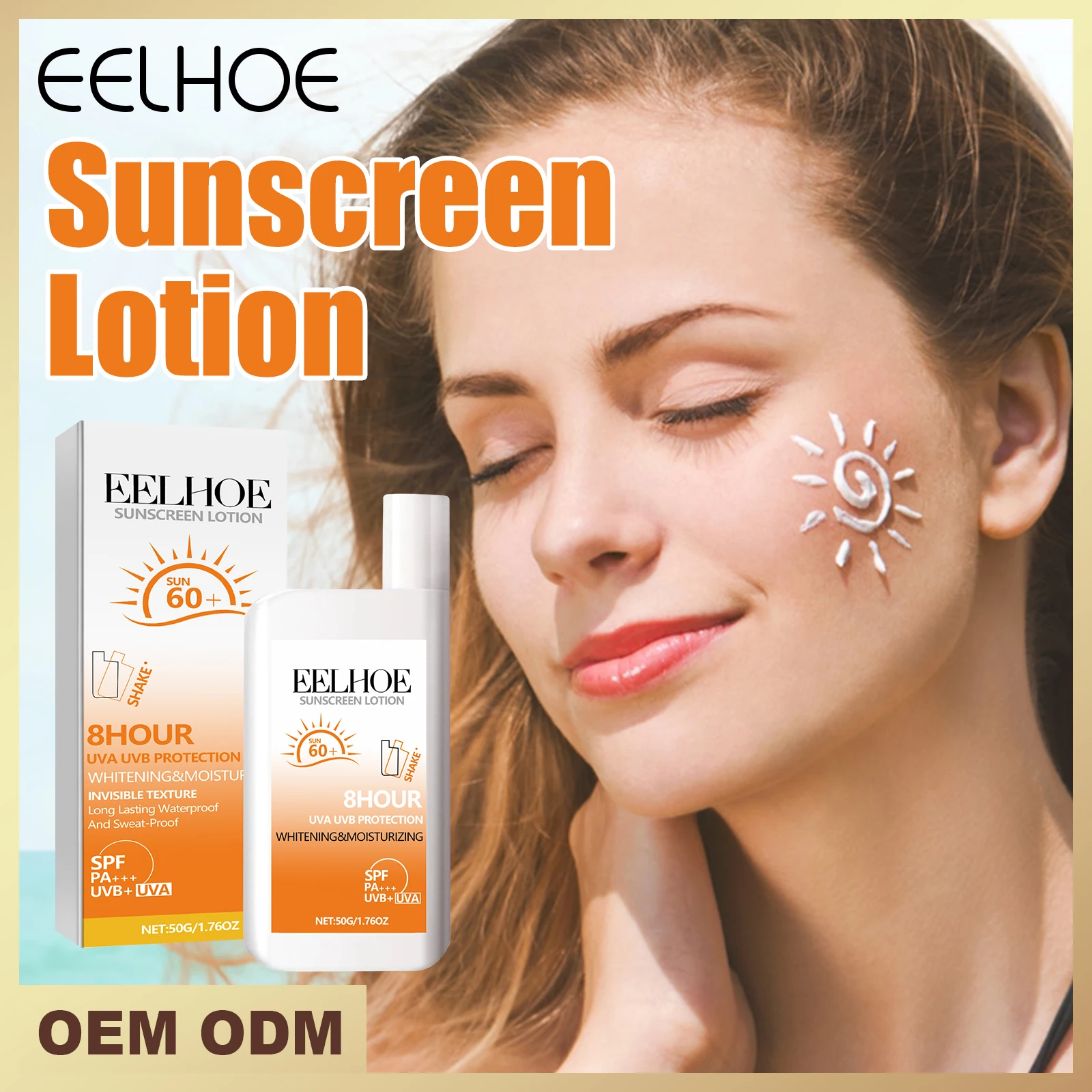 Wholesale EELHOE  SPF50  8 Hour Protection  Anti-UV  Whitening Sunscreen Lotion For Face And Body