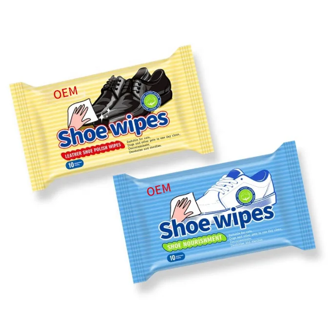 OEM Custom Travel Carry On Quick Wipes Shoe Cleaner Removes Dirt Duty Wet Cleaning Wipes Shoe Sneaker Wipes