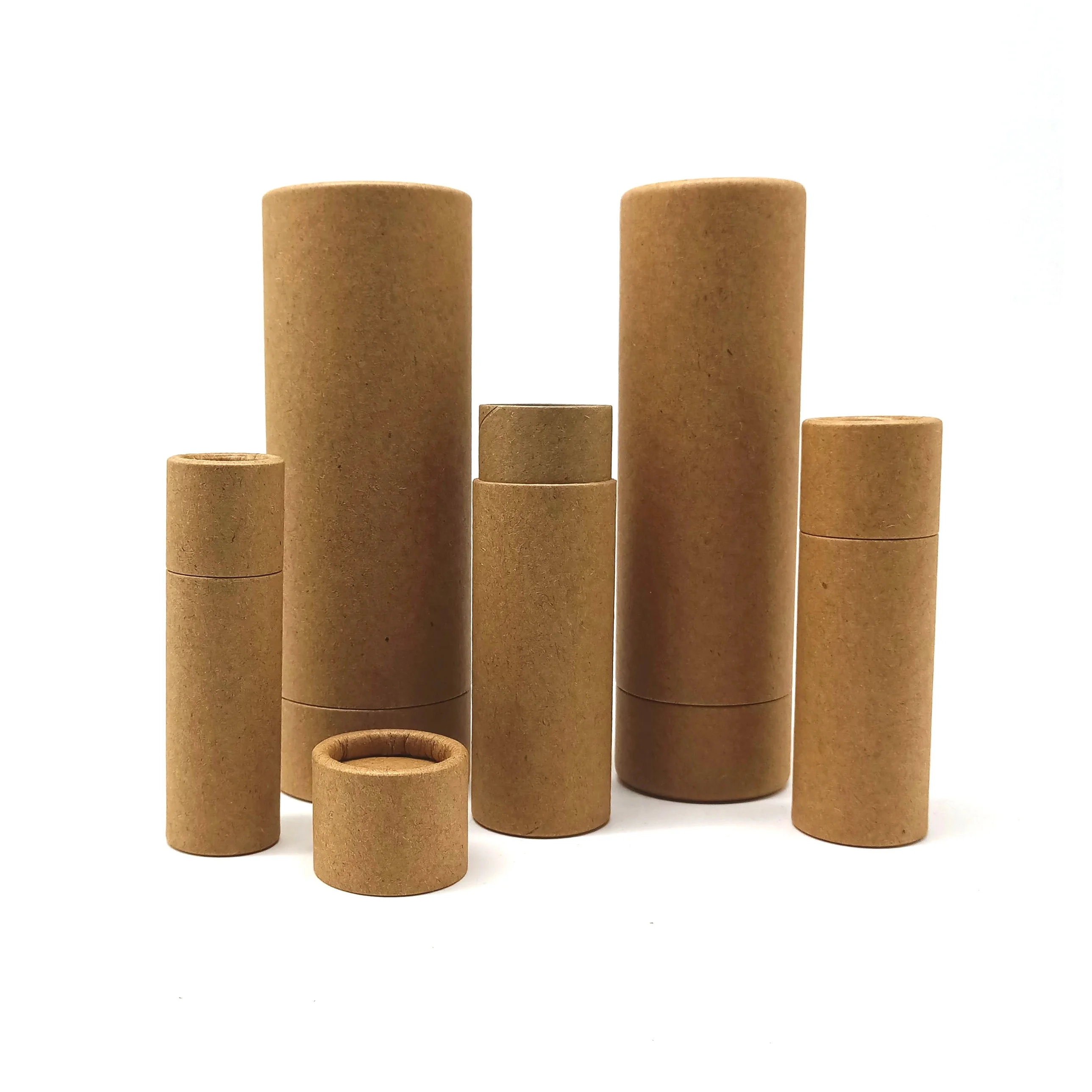 
Custom Eco Friendly Mini Cardboard Container Paper Tubes For Natural Organic Lip Balm Deodorant Stick Packaging 