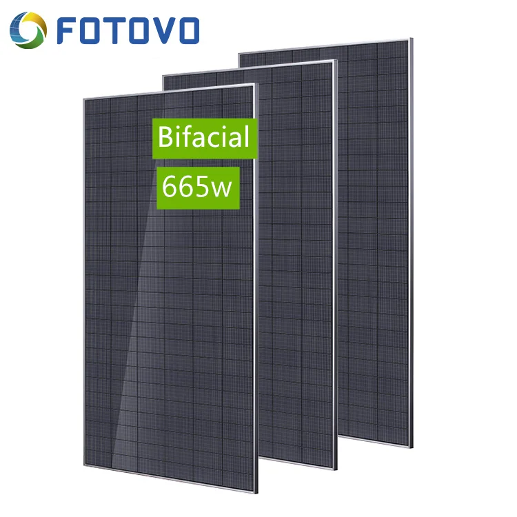FTOVO 665w Bifacial  half cell  Shingled Monocrystalline  half cell solar panel Passed mechanical load test at 5400 pa front