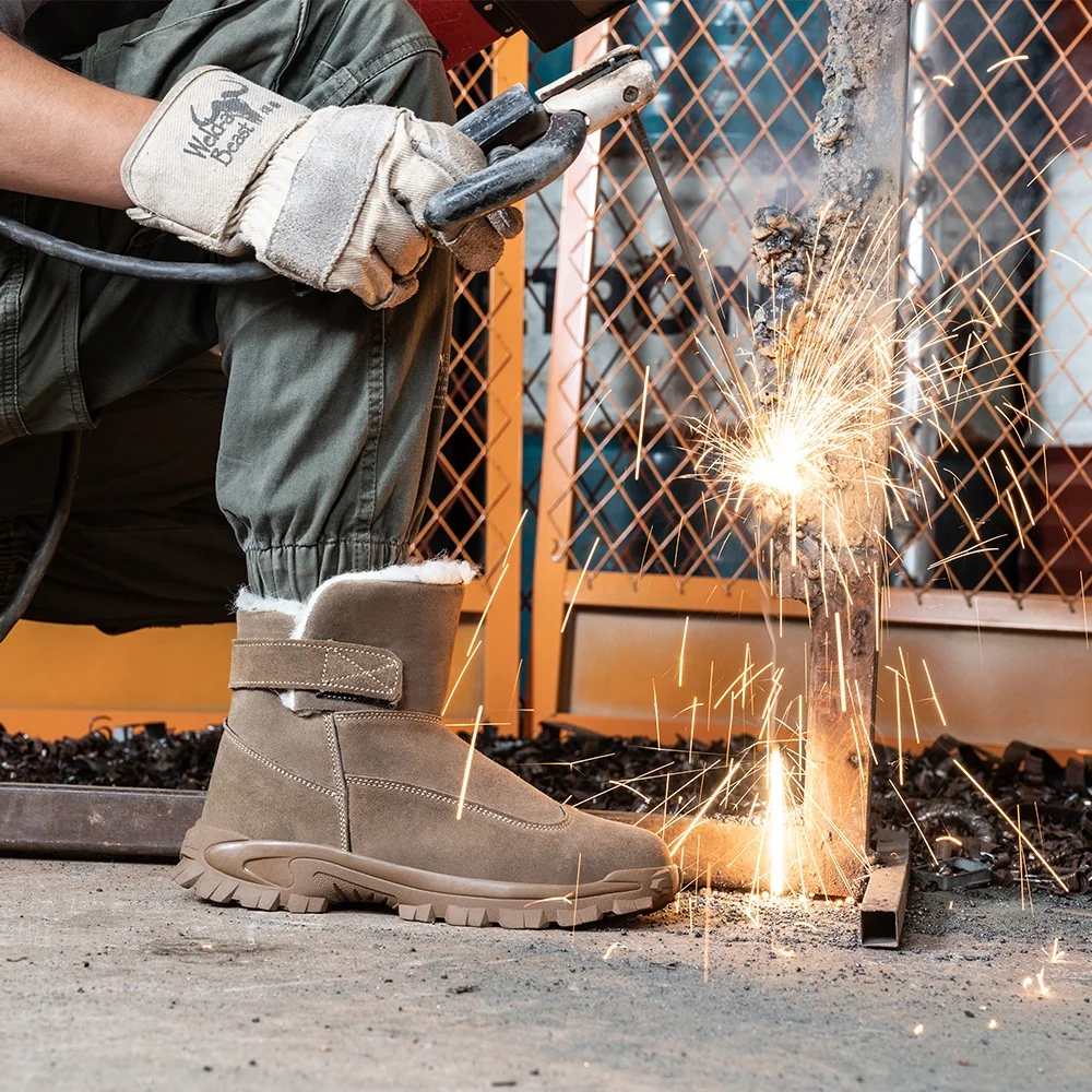 Wholesale Custom Oem Safty Shoes Men Durable Work Welding Boots for men Safety Shoes For Welder Botas De Seguridad Industrial