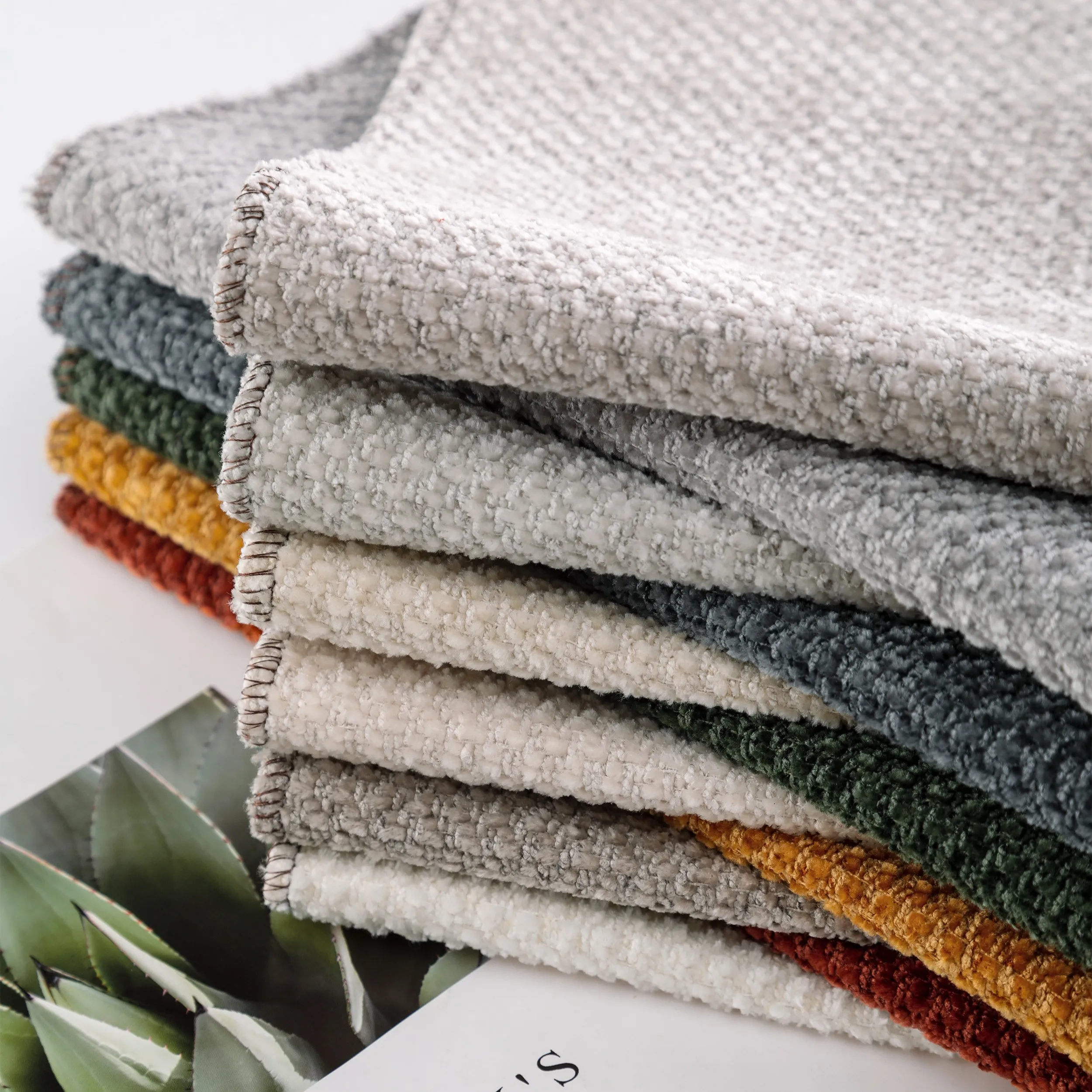 New chenille design fabric for sofa set couch loveseat furniture or living room