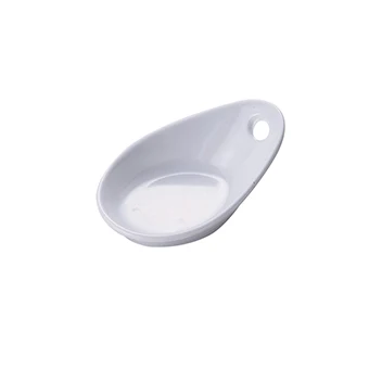 Sauce Dish With A Hole Melamine Material Plates  Melamine Chopsticks Serving White Plate
