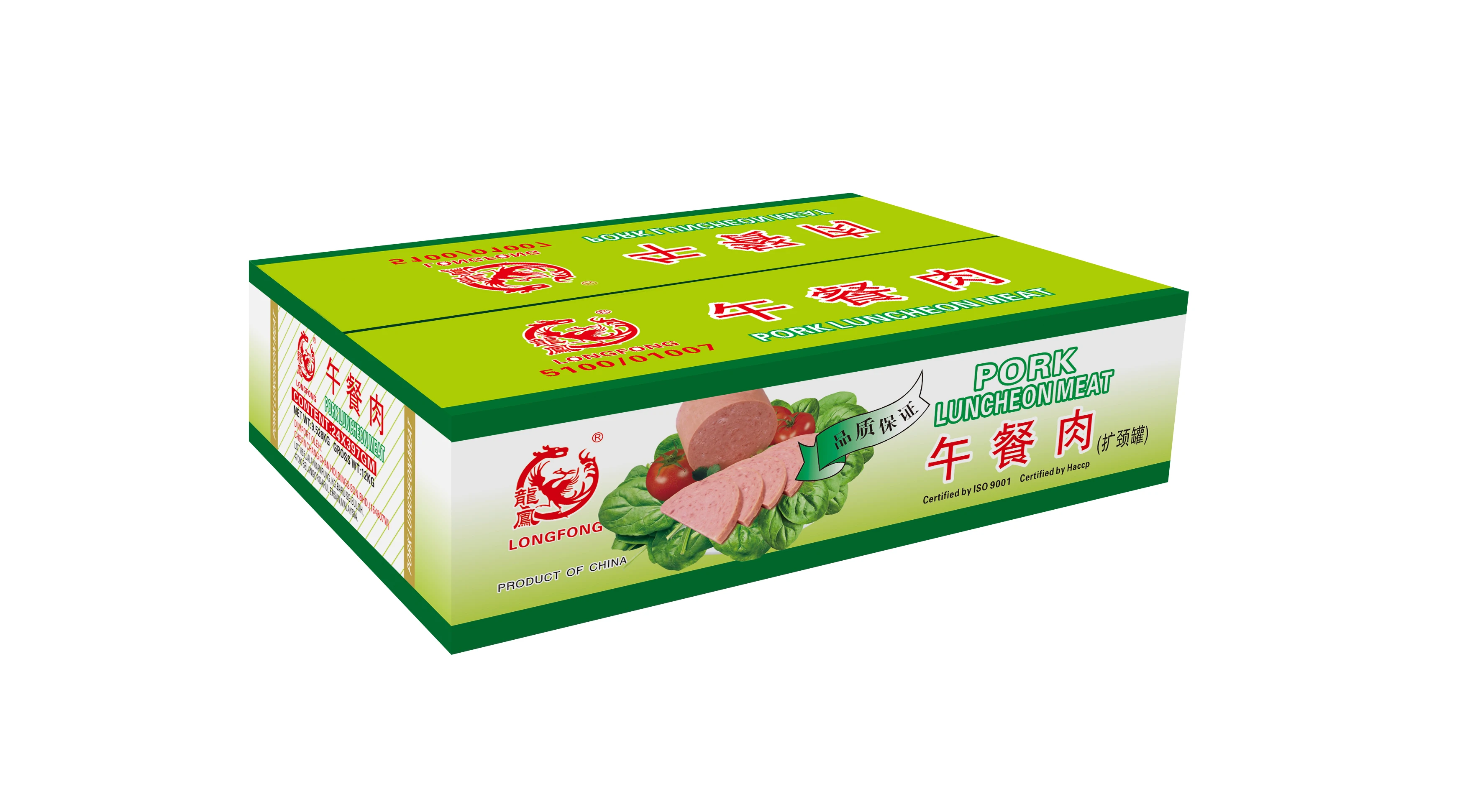 Best Quality 397g PORK Canned Pork Luncheon Meat Sterilized from CN;SIC 0.397 Kg Body Salt with 36 Months Shelf Life