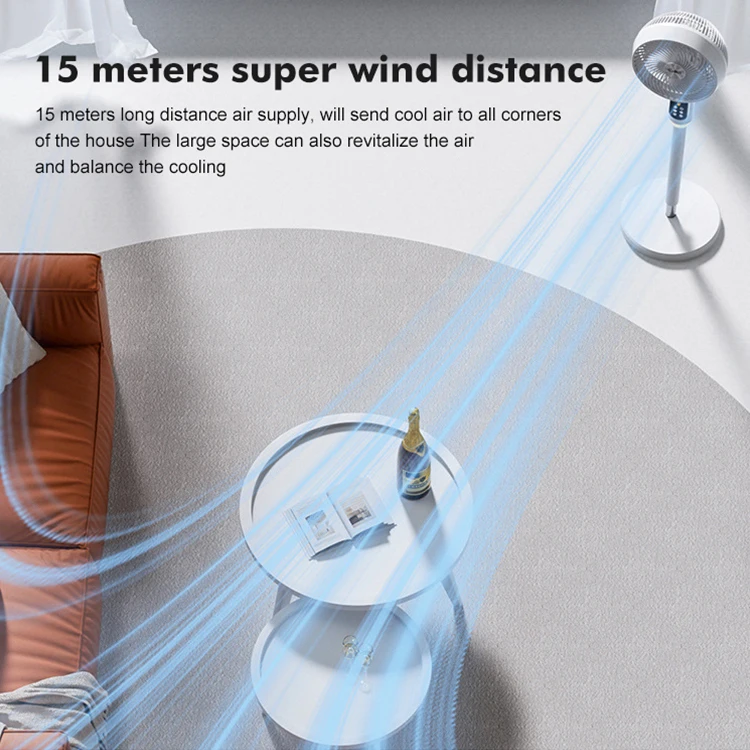 Factory Price Indoor Remote Control Electric Floor Fan With Timer 4 Modes 12 Wind Speeds Bldc Standing Fan