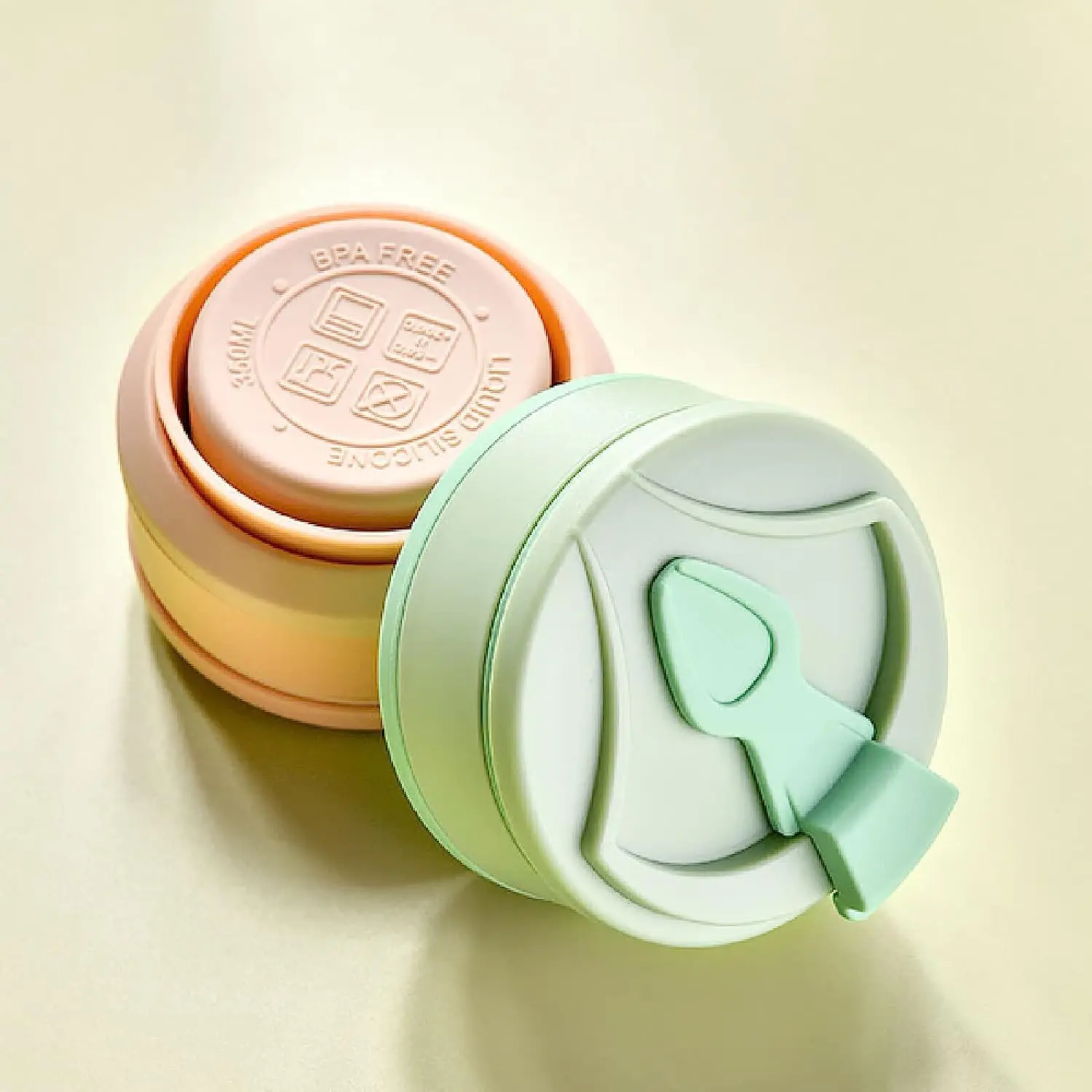 silicone collapsible coffee mug Food Grade Silicone Portable Folding Travel Cup Sport Bottle with Lids for Kids Adults