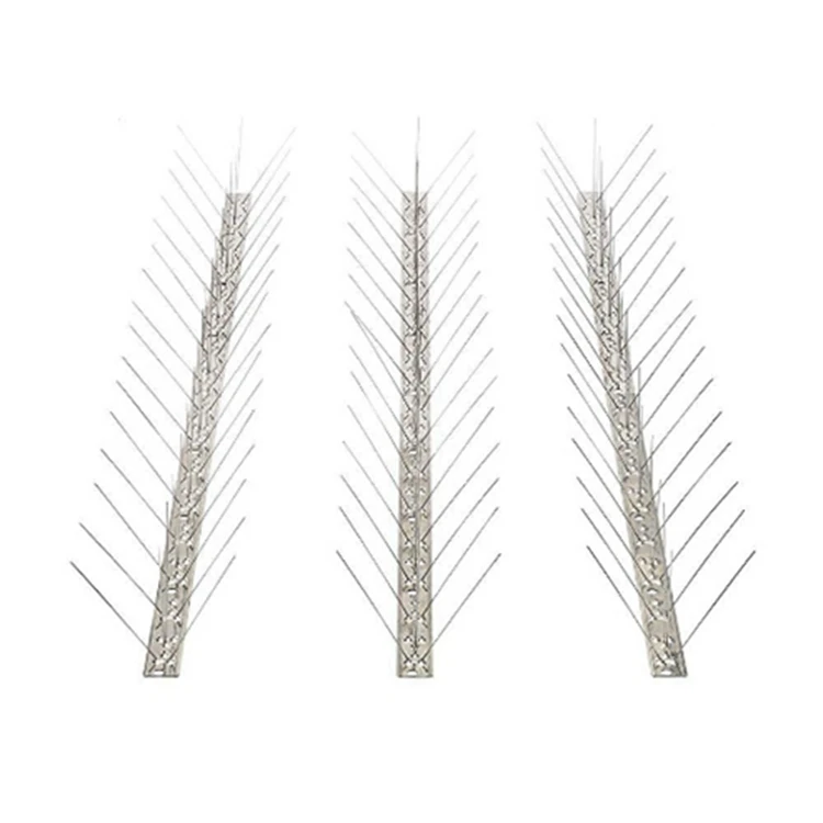 2024 Factory wholesale bird spike wall fence all stainless steel anti pigeons gray for commercial pest bird control for outdoor