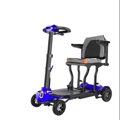 Light folding 4-wheel electric scooter for disabled elderly produced by Chinese factory