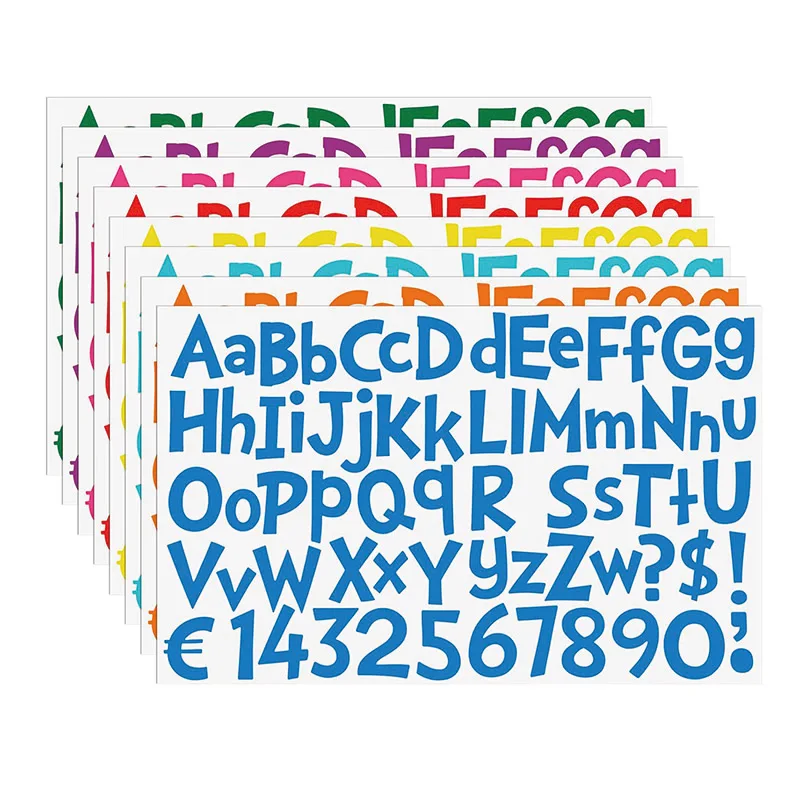 Adhesive Letters Small Cartoon ABC Stickers for Kids Vinyl Alphabet Number Sticker Set for DIY Craft Scrapbooking Embellishment