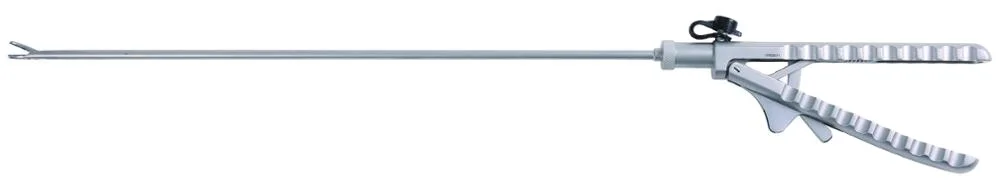 
reusable laparoscopic surgical instrument self-righting needle holders, pistol type needle holder forceps 