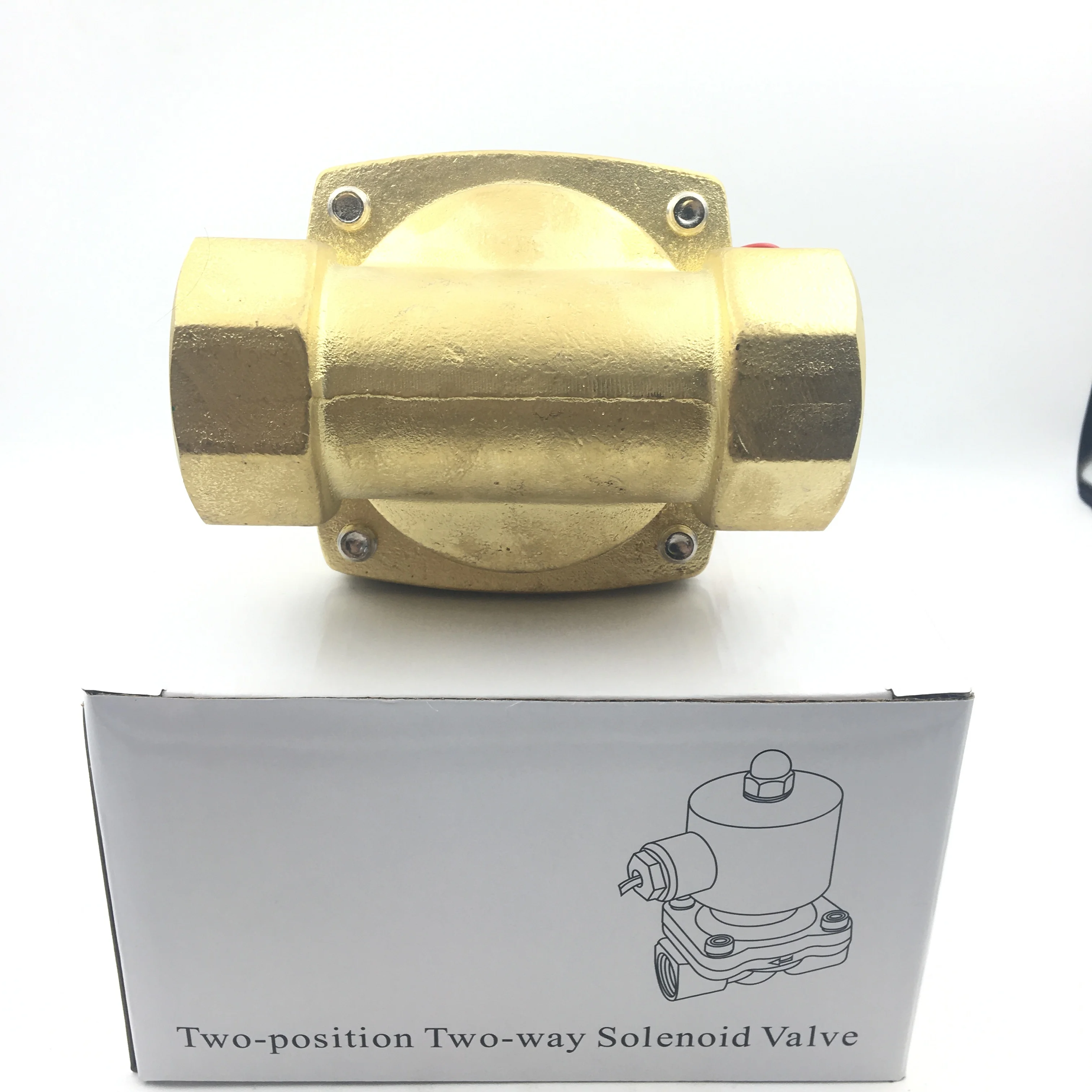 2W500-50  Normally closed 2 way  2 inch Brass Air Oil Water solenoid valve