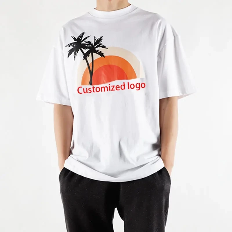 hot trending Angel products Wholesale Blank Organic 100 T Shirt For Men And Women High Quality Round Neck Palm Custom T Shirt