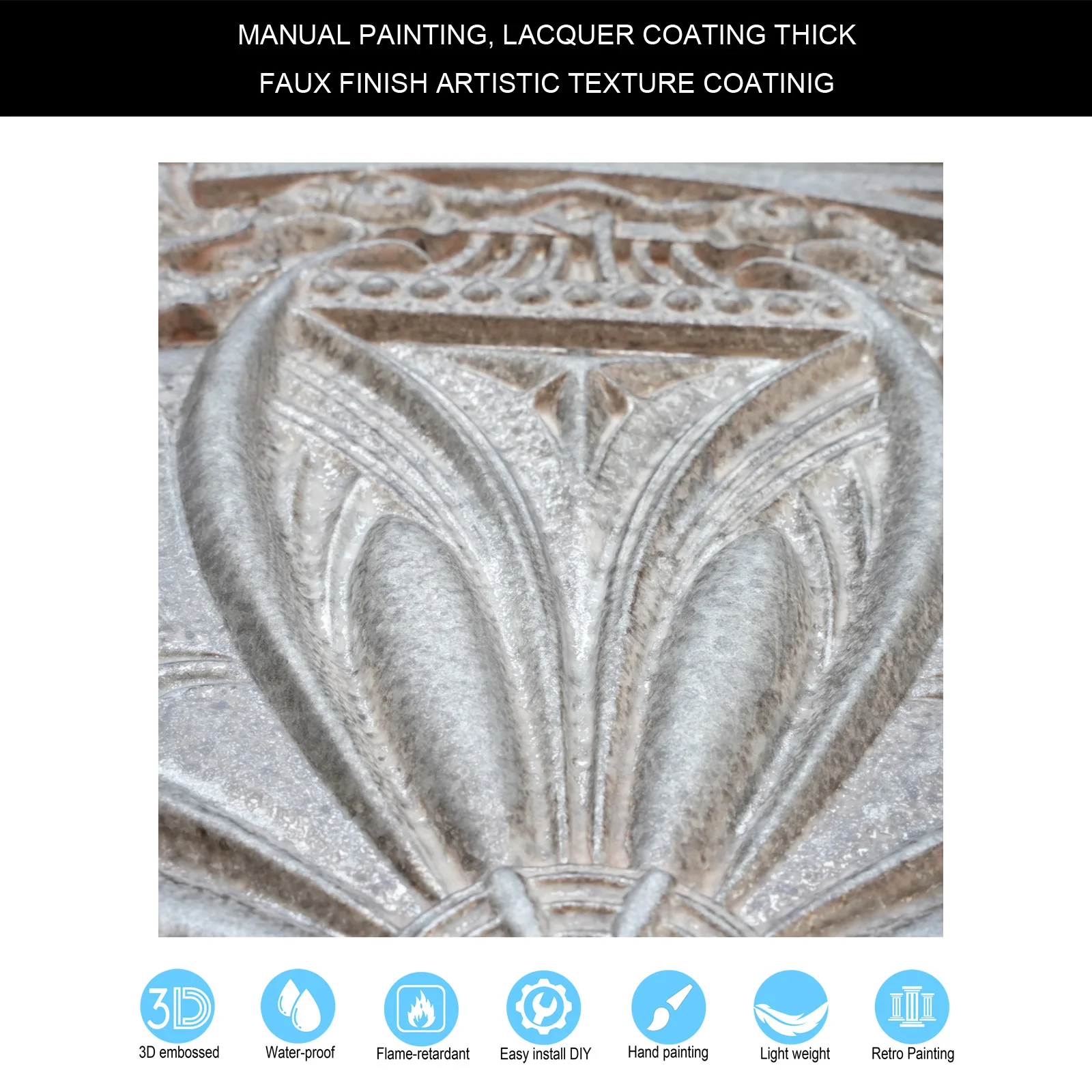 Tin ceiling tiles faux painted color night club wall panel PL10 weathered iron