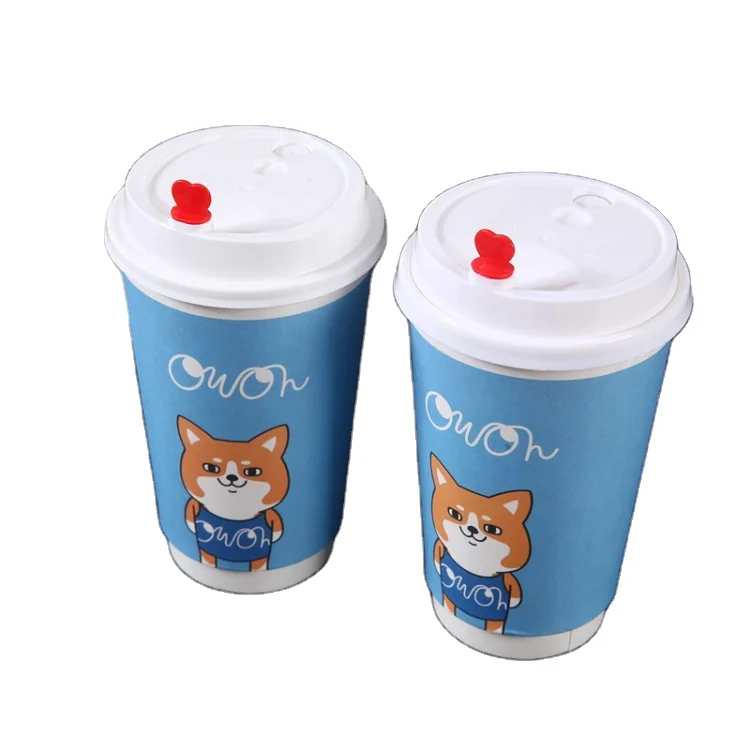 Кофейные бумажные чашки с напечатанным логотипом, индивидуальные одноразовые бумажные чашки, утолщенные рекламные бумажные чашки