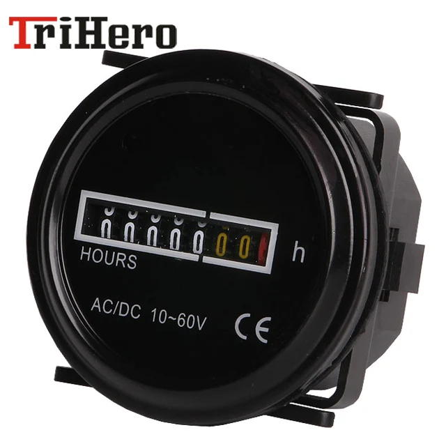 TH-1 7 цифровые круглые счетчики для генераторов моторных лодок счетчик времени AC/DC10V-60V AC220V-240V счетчик часов механический таймер