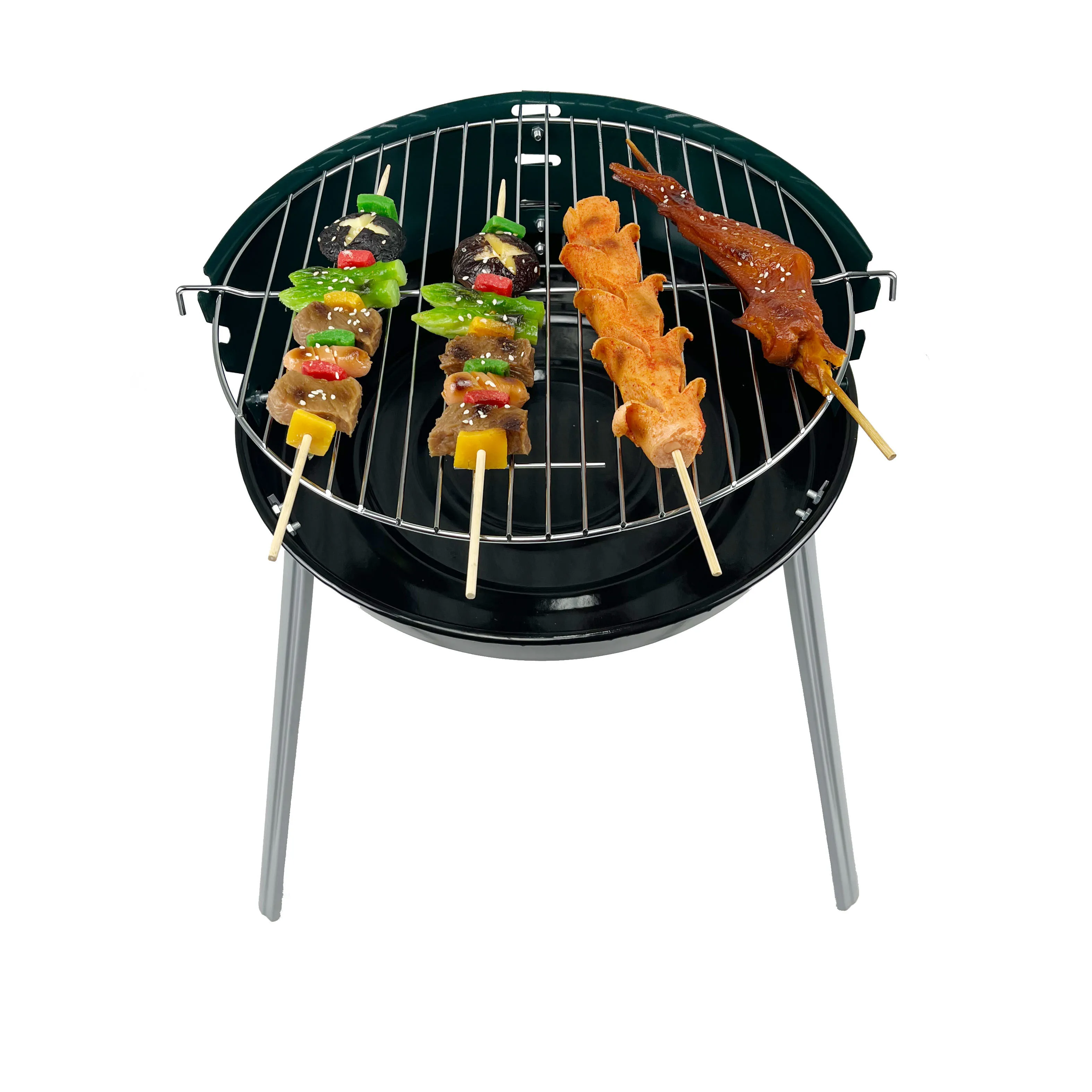 14Inch Simple Round Bbq Balcony New Mini Charcoal clay bbq grill set