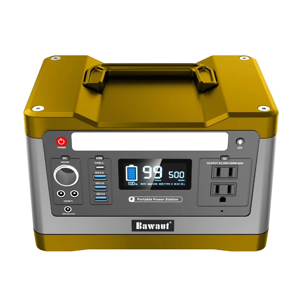 Portable Rechargeable powerbank ac output lifepo4 500W 500Wh 110V For Japanese Travel Camping Emergency