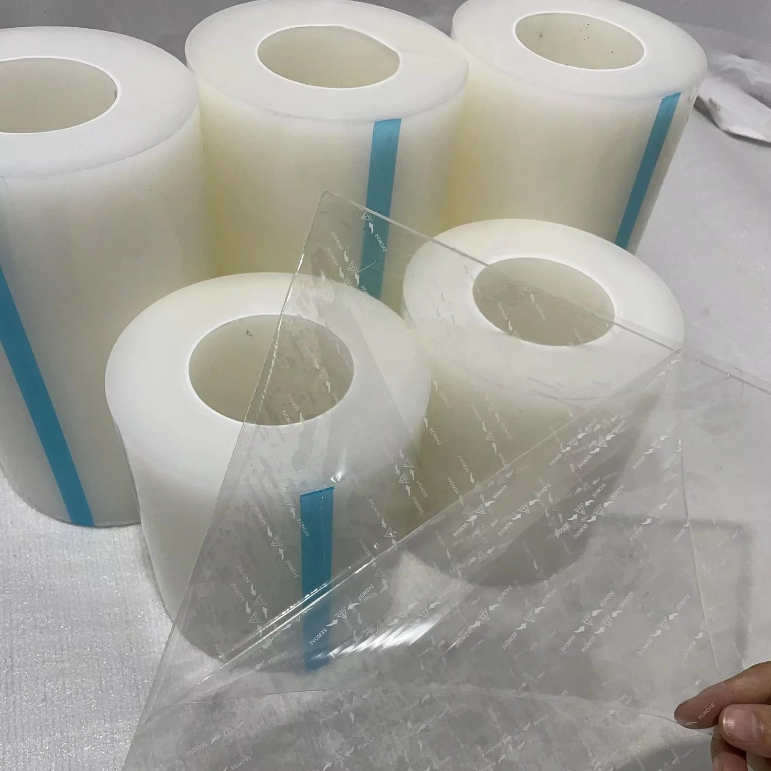 customized thickness pe plastic film for mirror sheet surface printing transparent protective film for acrylic sheet