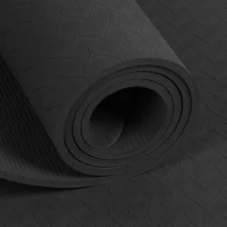 Multifunctional fitness exercise yoga mat Multi-color position line 80cm tpe eco friendly yoga mat