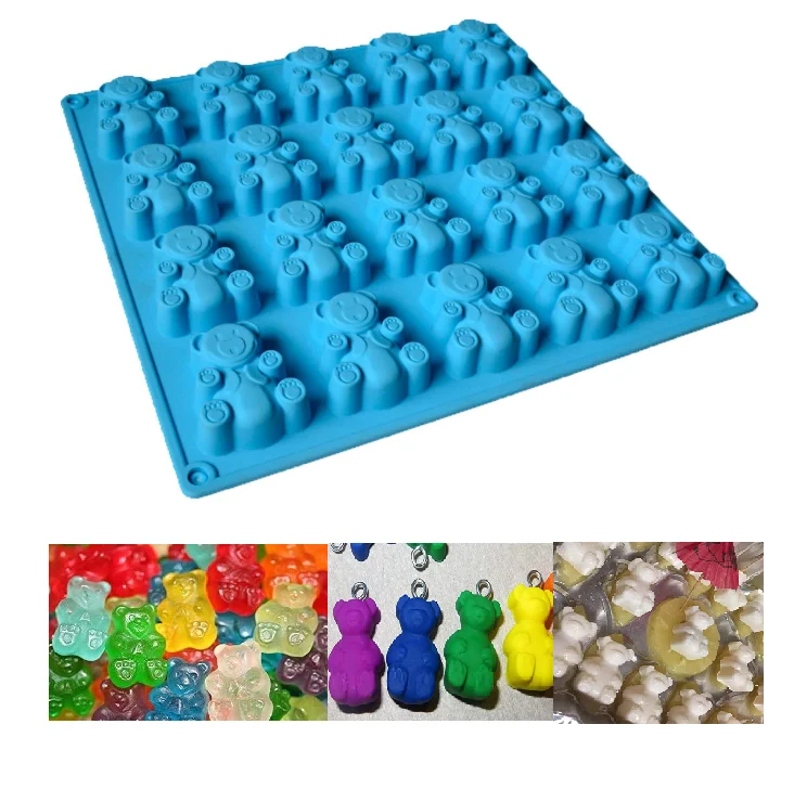 New 20 Cavity Large Gummy Bear Mold For Candy Chocolate Jelly