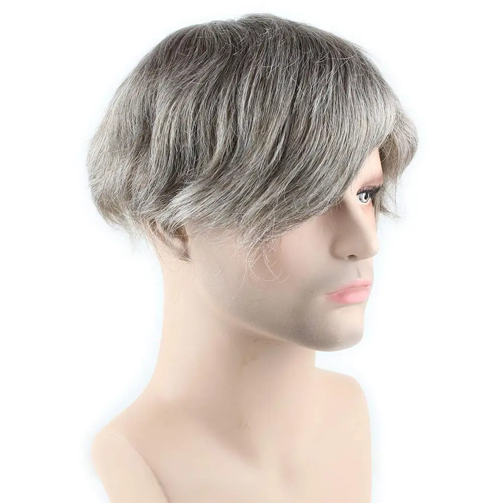 Парик для мужчин 10 7 дюймов мужской парик из человеческих волос система замены волос из тонкой кожи монофиламентная сетчатая основа № 2 (#6)