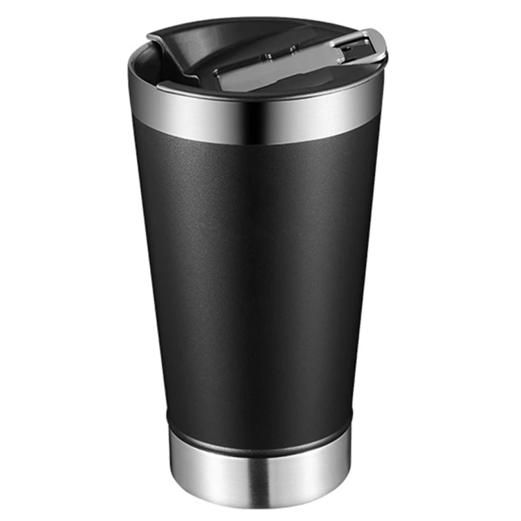 PURPLESEVEN 16oz Copo Termico Thermal Metal Coffee Tumbler Cup Double Wall Vacuum Insulated Stainless Steel Beer Cups with Lids