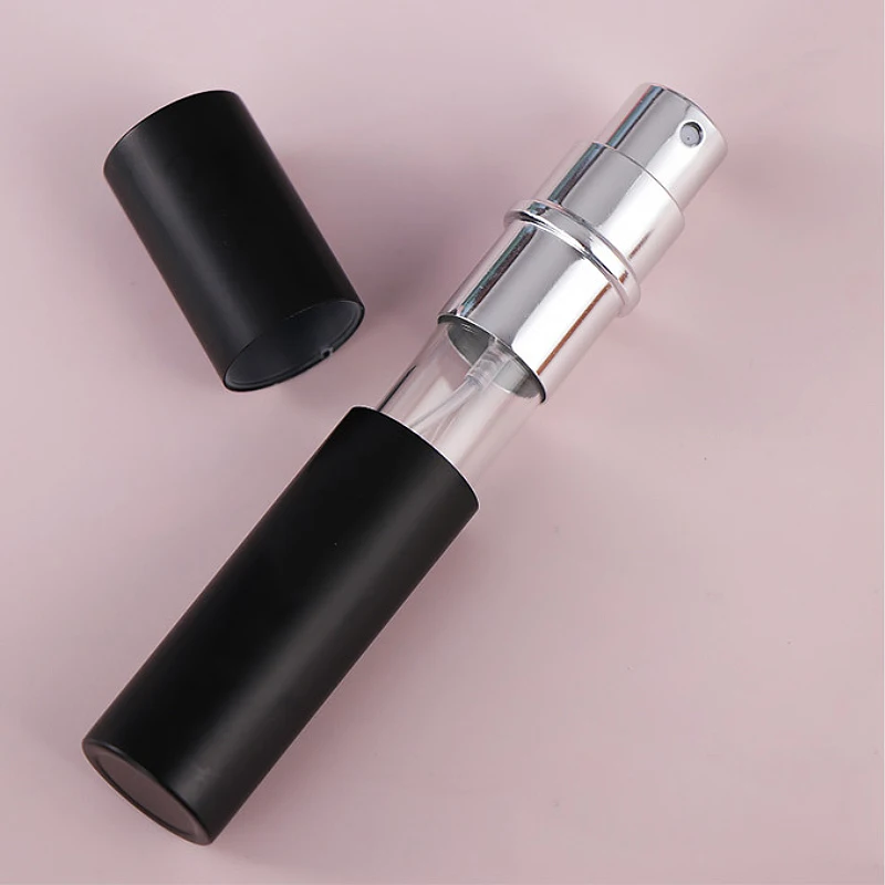 Empty 5ml Cosmetic Portable Travel Pocket Mini Round Container Aluminum Refillable Perfume Gift Spray Bottles