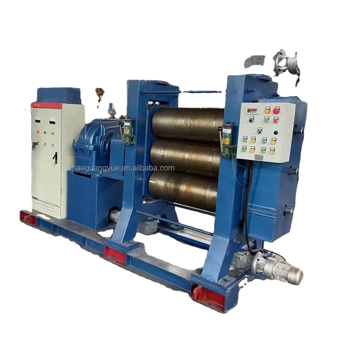 1000mm Roller Length Two Roll Rubber Sheeting Mill Calendering Machine