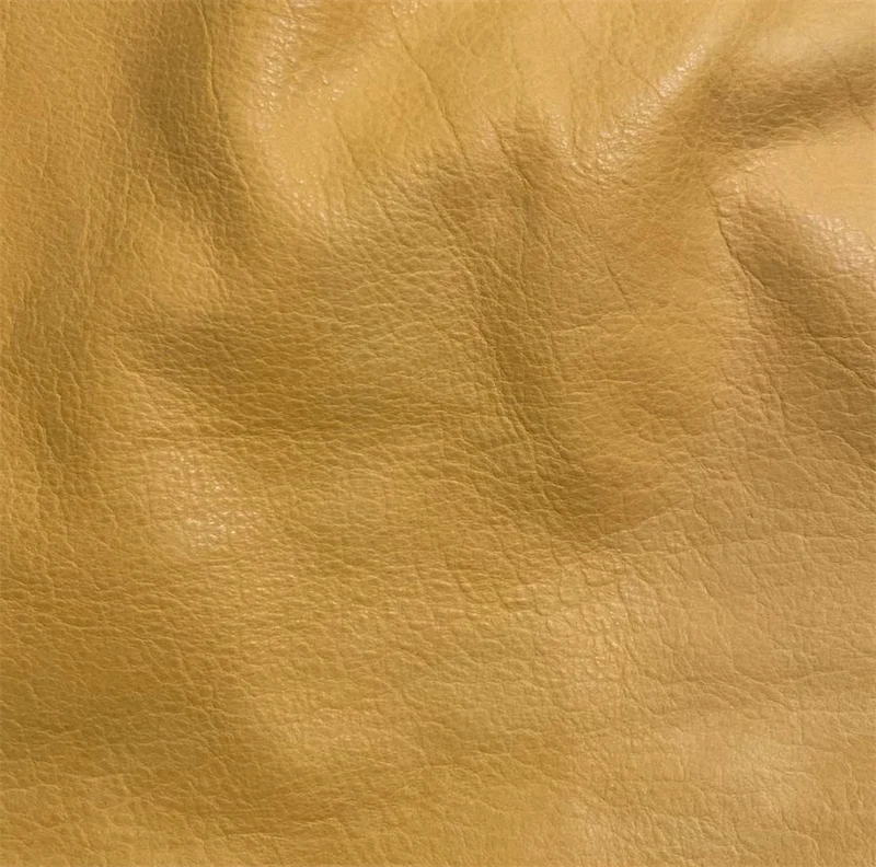 Yellow color cow gloves leather