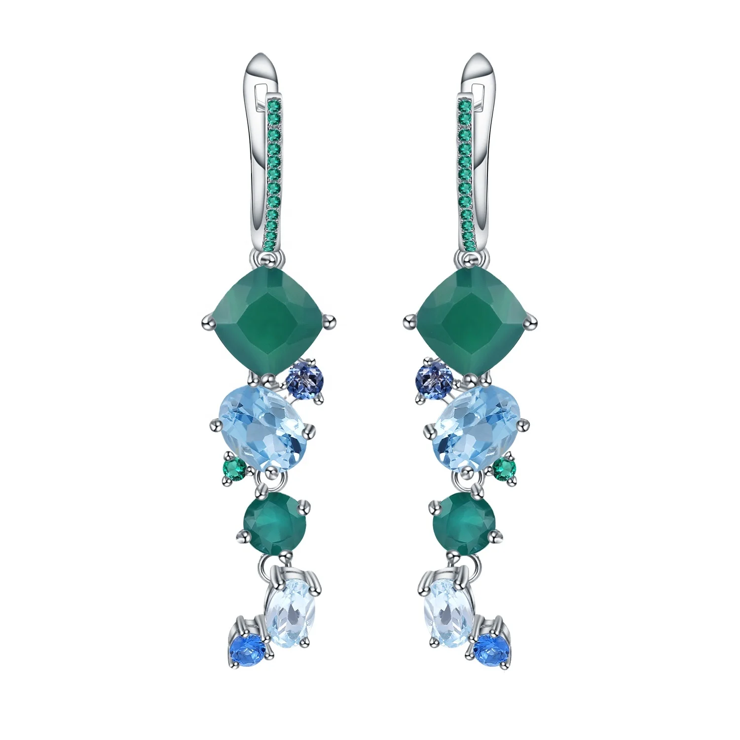 Diamond earrings/Turquoise earring/Sapphire earrings