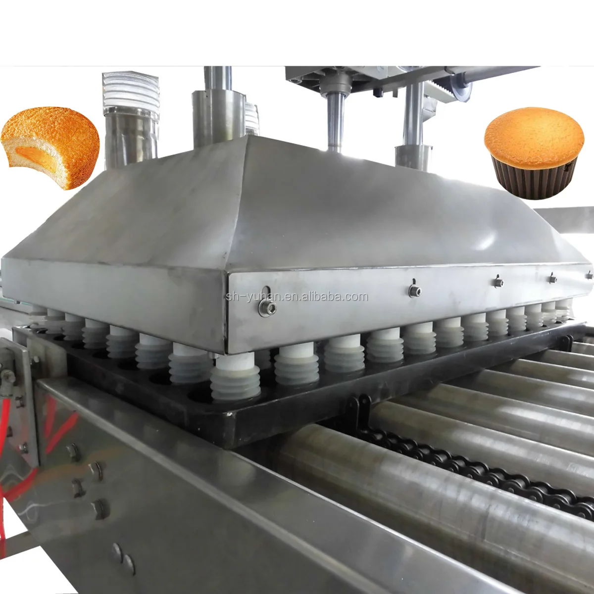 With less oil Muffin Filling Cupcake Maker Automatic Layer Cake Bakery Equipment Stainless Steel Cake Machine For Business
