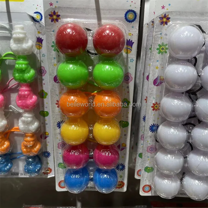 BELLEWORLD factory 10pcs/set Korean cintas para el pelo hair band kids double ball hair balls hair tie for girls accessories