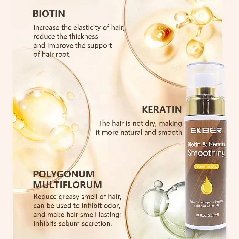 Hot Sale Repair Leave-in Conditioner Spray Detangler Grow Long Biotin Organic Leave in Anti Frizz Deep Conditioner Spray
