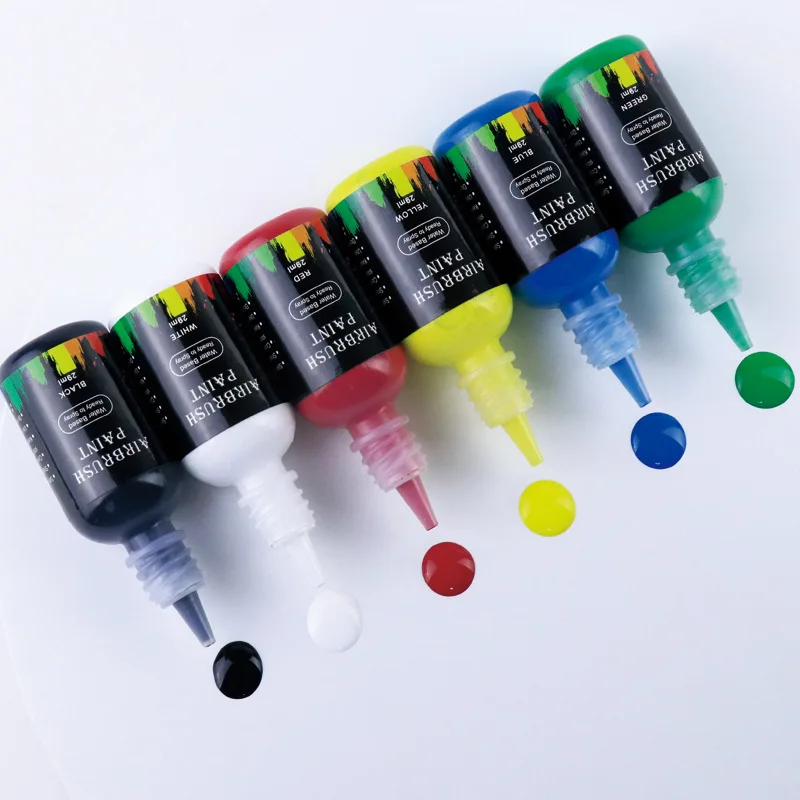 12 Colors Paint Kit Multi-Function Airbrush Paint for Paper Wall Car Leather Arts and Crafts Acrylic Airbrush Paint Set