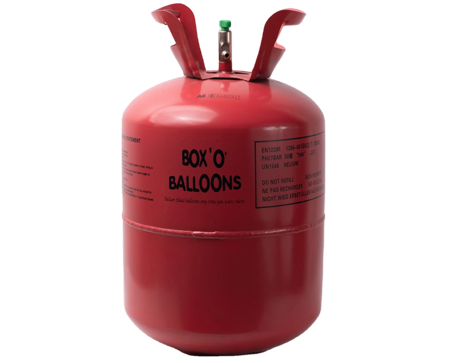 22.5L Wegwerp Helium Tank Helium Gas Cylinder Voor Balloon Helium Fles