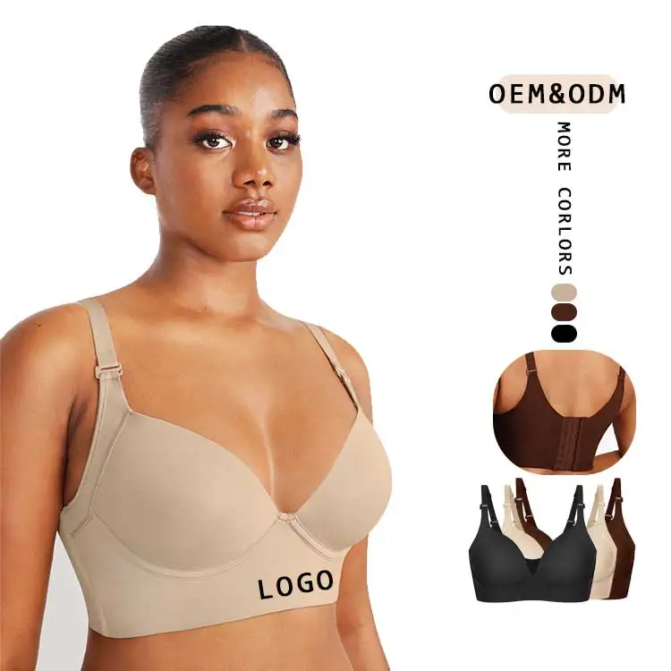 HEXIN underoutfit seamless body fit bra  women invisible push up deep cup incorporated bra shapewear with body SHAPING  bra