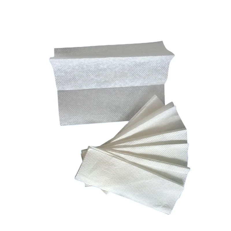 100% Virgin Pulp Tissue Paper 2 Ply Pattern Printed Toilet Paper Hand Towel Custom Embossing Fold Paper Natural