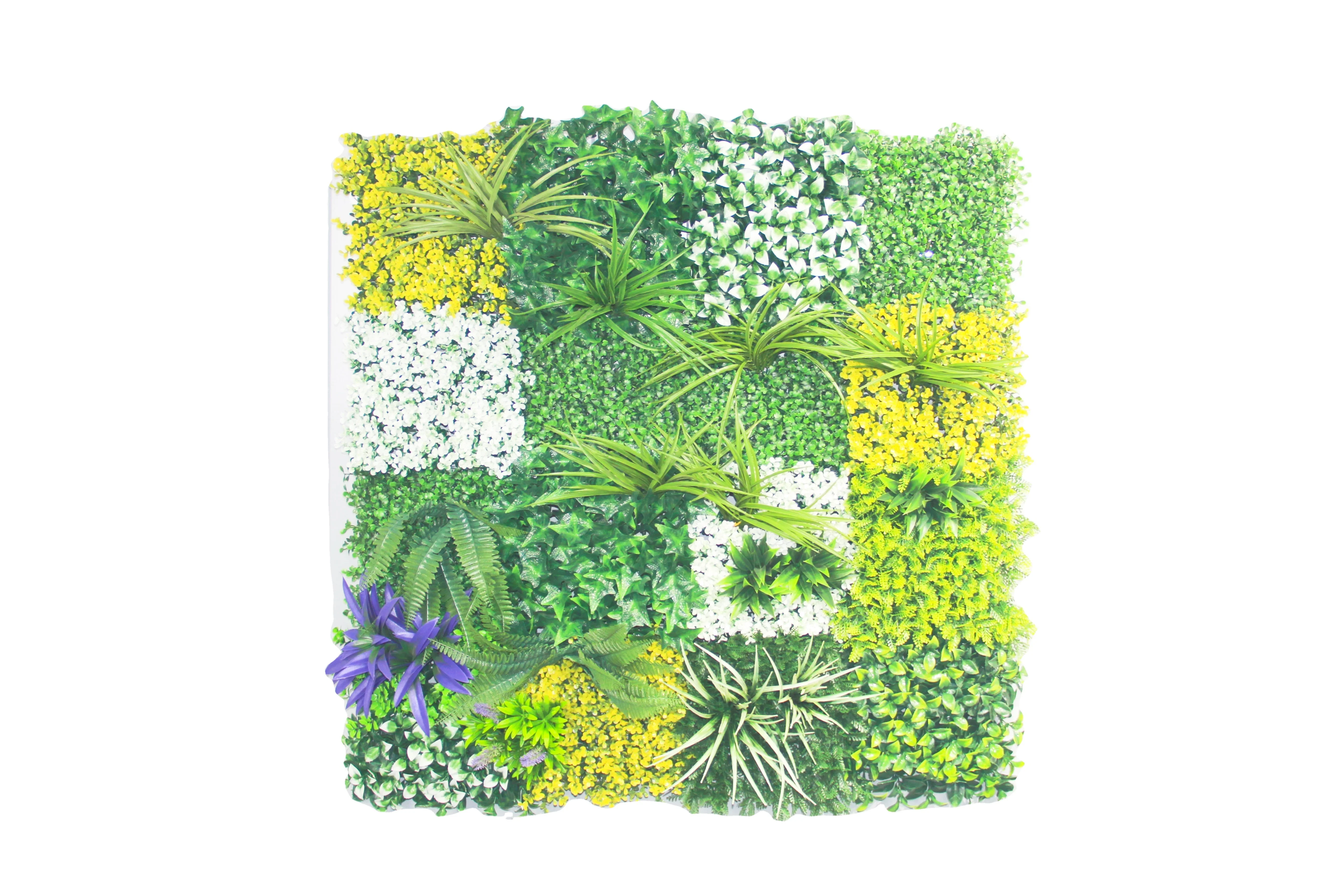 Wall Hanging Artificial Green Plants UV-Certified Fake Grass for Outdoor Sunscreen UV-Certified Wall Decoration