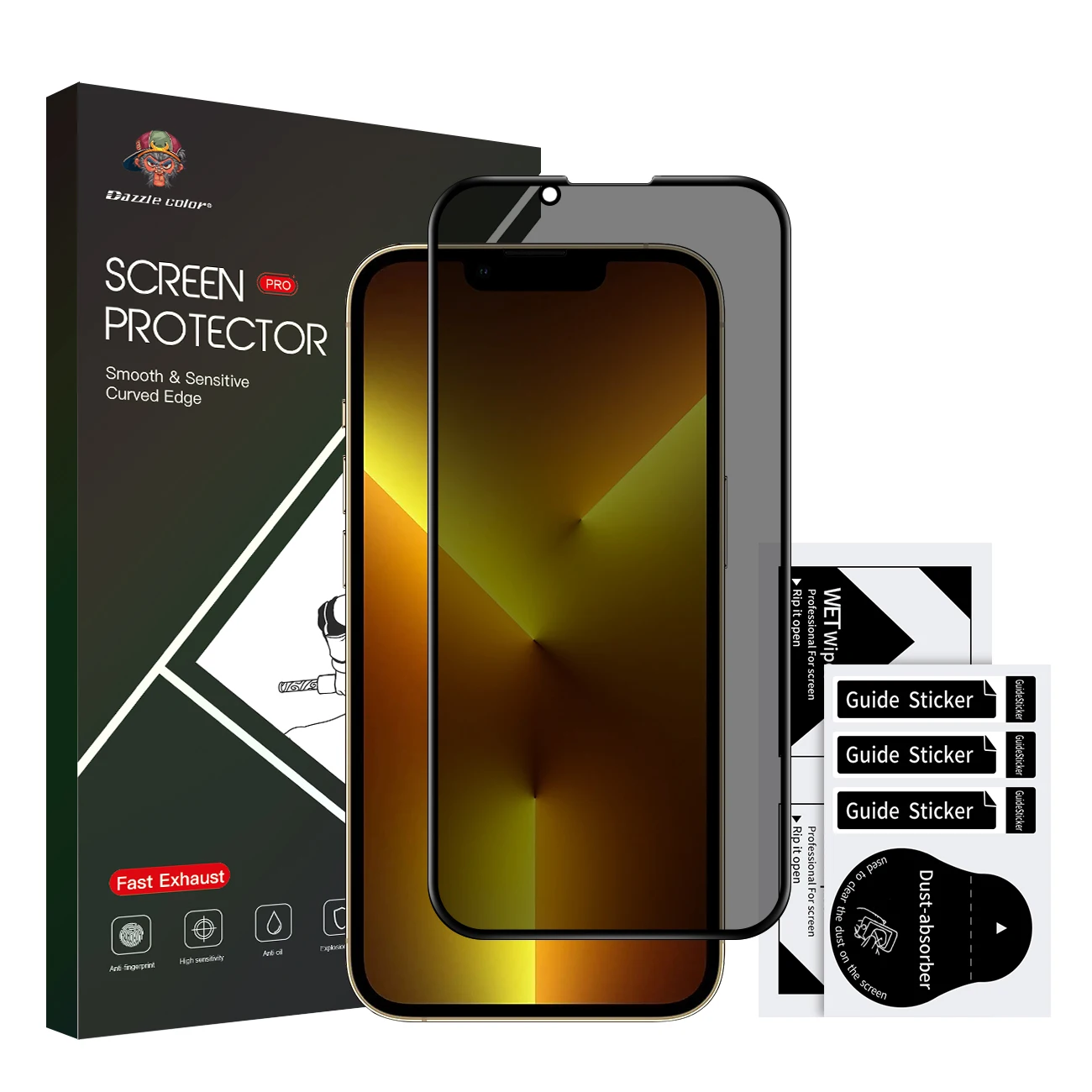 No Bubbles 28 Tempered Glass Screen Protector High Quality OEM Factory 6D Resin for Iphone 13 Pro Max Mobile Phone 2.5D CN;GUA