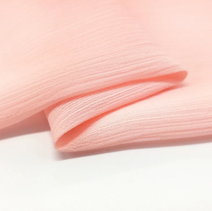 100% Polyester Crinkled Chiffon Yoryu Fabric