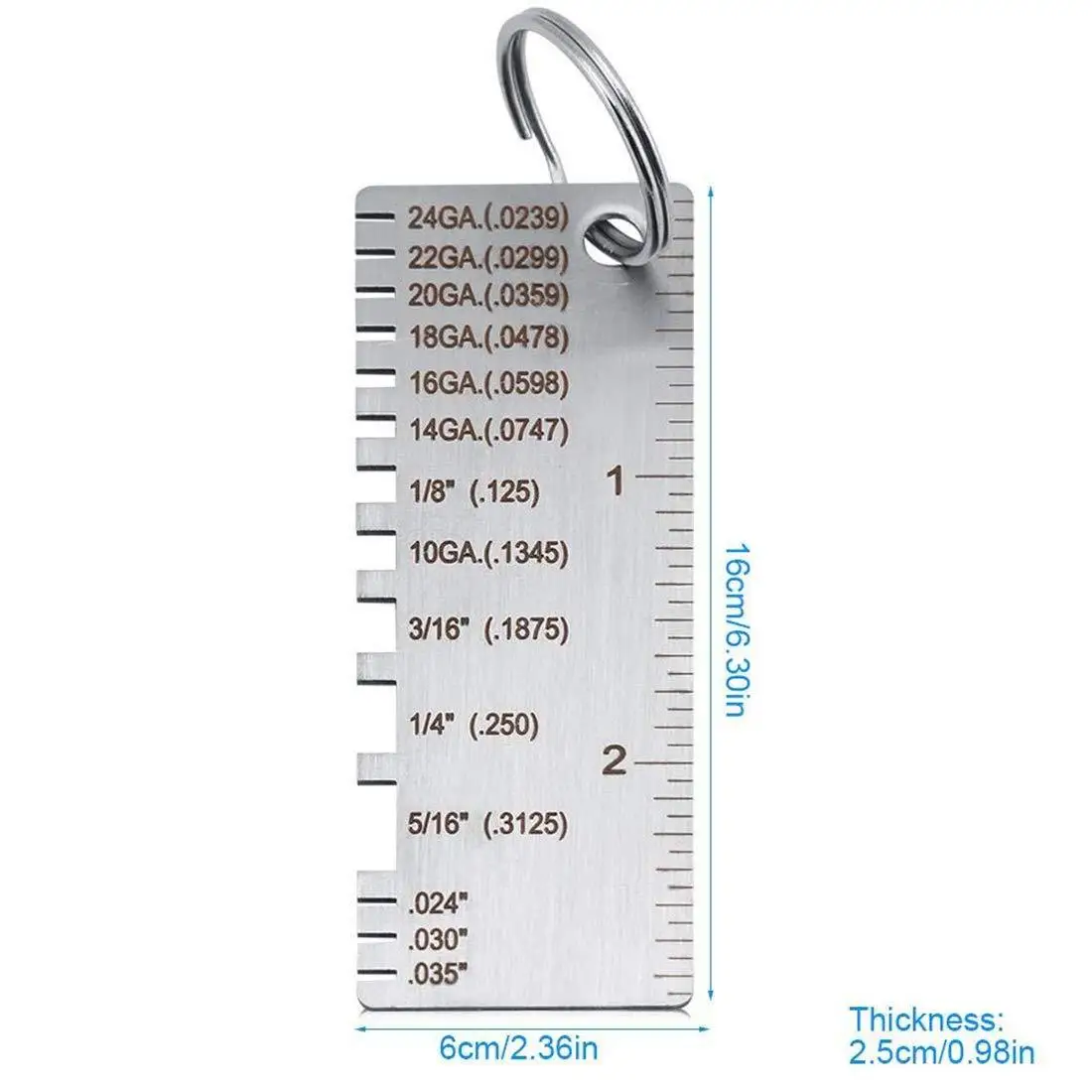 Weld Seam Inspection Ruler, Thickness Gauge Inspection Gauge, Weld Seam Measurement Tool, Stainless Steel Measuring Tool
