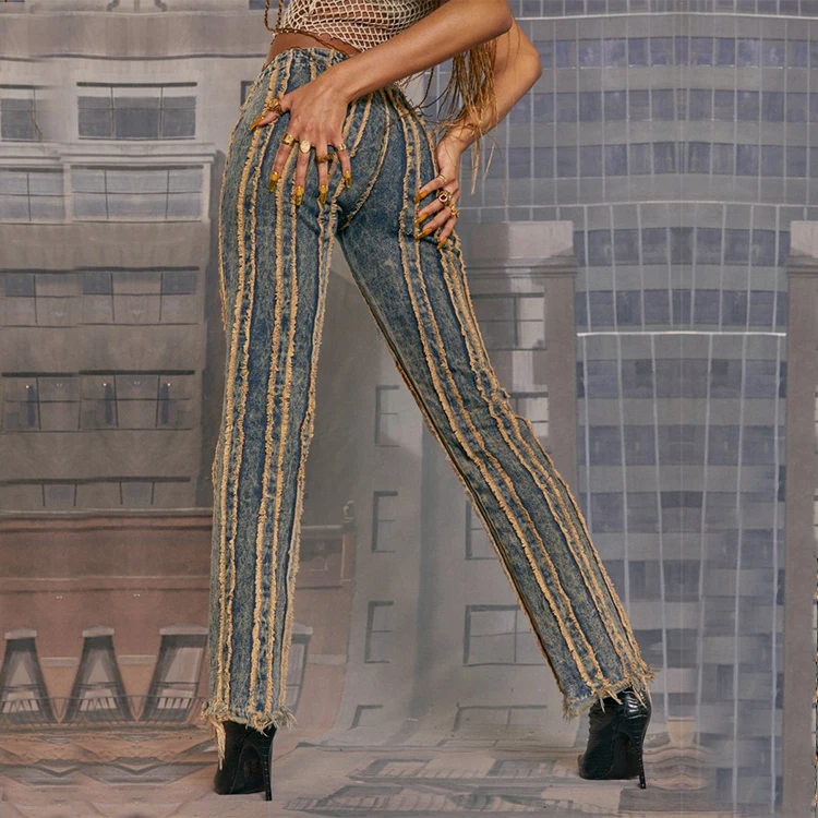 DiZNEW	2022 super washed ripped winter women stretch jeans