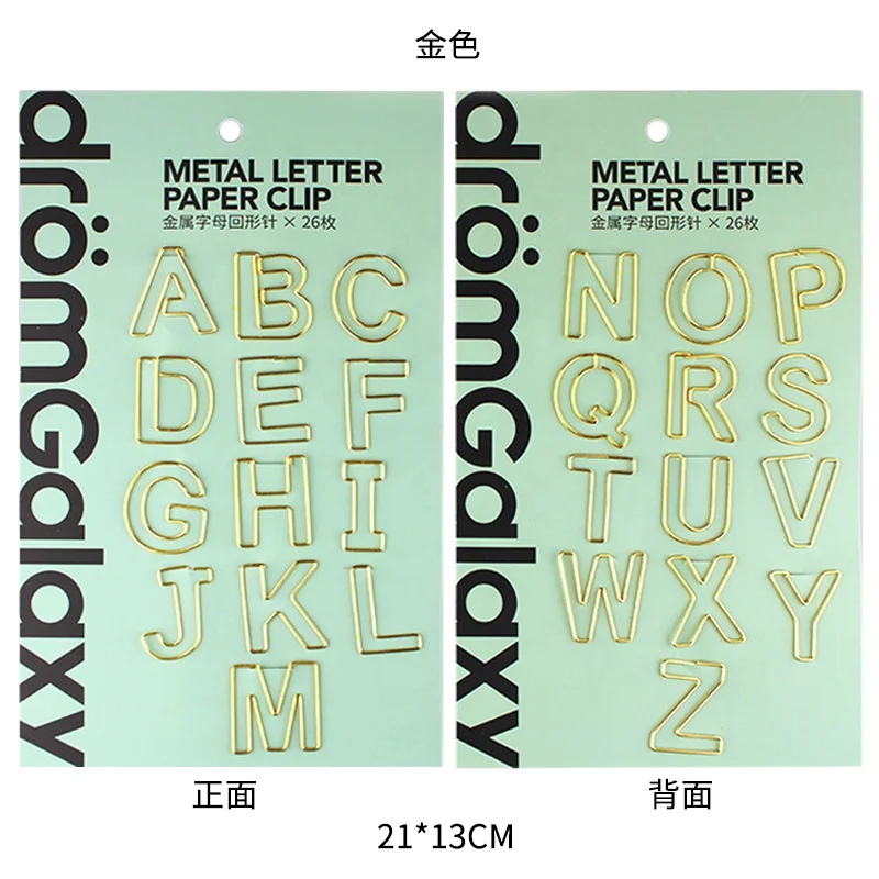 letters of an alphabet paper clip