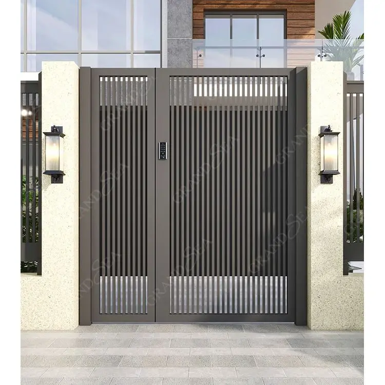 Grandsea Premium Garden Aluminum Gate Design Philippines Front Yard Fence Gate Exterior Garden Aluminum Gate and Fence