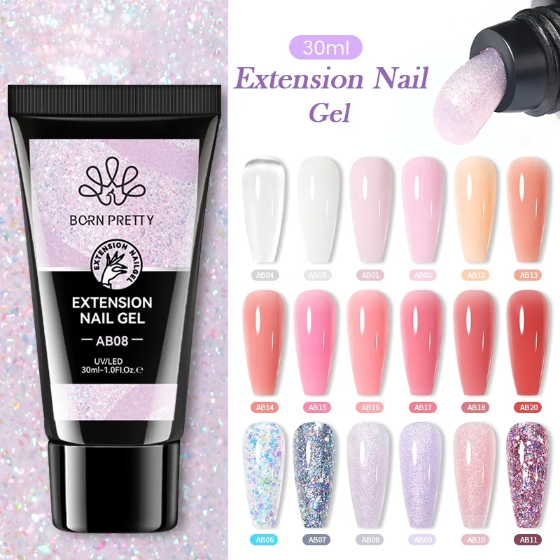 BORN PRETTY OEM Acrylic Extension Solid Builder Nail Gel Private Label Custom Logo No Burn Acryl Poly Gel Nails in Tube