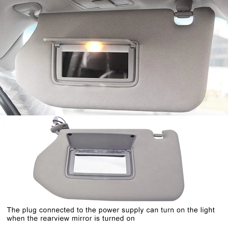 New Driver Sun Visor For 2013-2018 Nissan Pathfinder 2014-17 Infiniti QX60 With Lamp 96401-9PB0A 964009PB0A