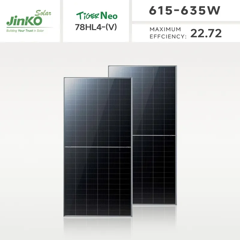 JINKO Tiger Neo 78HL4-BDV 625-650 с полуэлементным двусторонним модулем N-типа 78 двойными стеклянными солнечными панелями