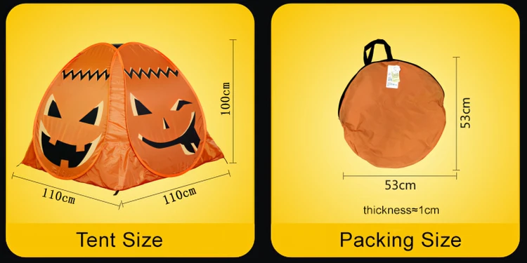 
2020 Pop Up Kids Halloween Pumpkin Lantern Face Children Play Tent 