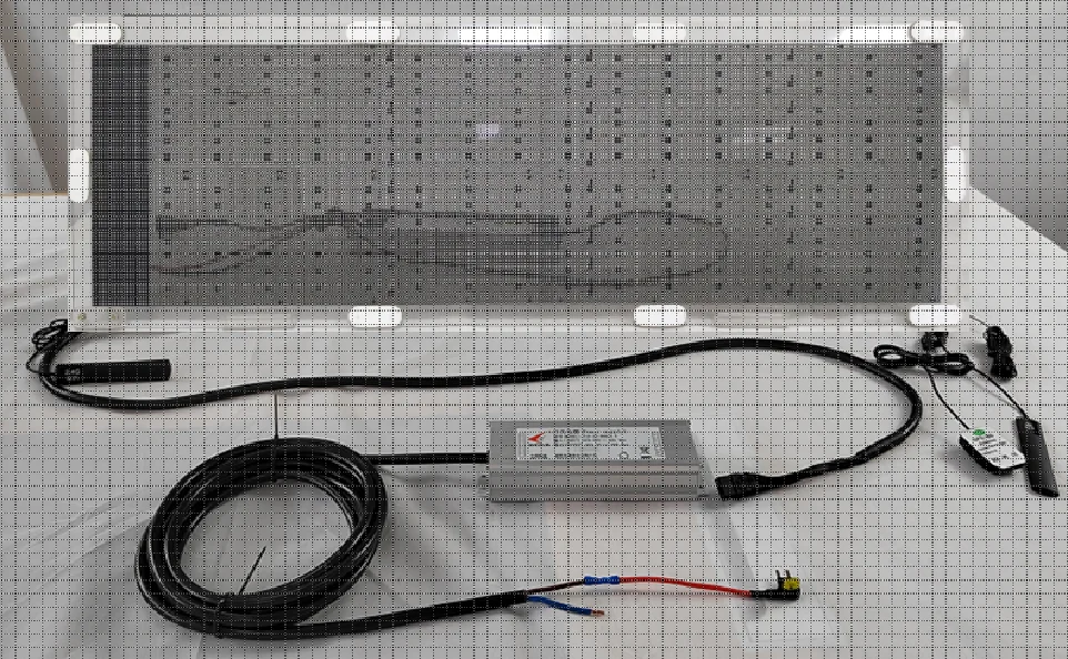 CNS-P3.125  Higher Brightness Car Rear Window Transparent LED Display 850*375mm & 850*250mm  with GPS / 4G / WIFI Antenna